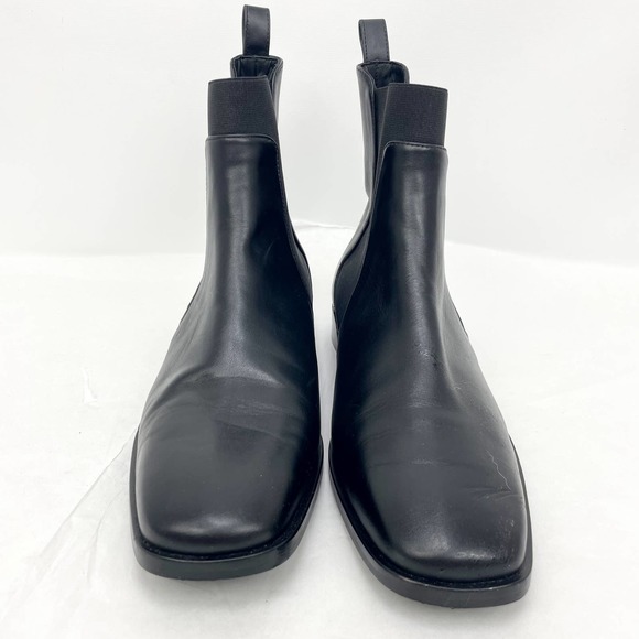 Everlane Womens The Italian Leather Square Toe Chelsea Boot Size 6.5 Black NWOB - Picture 5 of 12